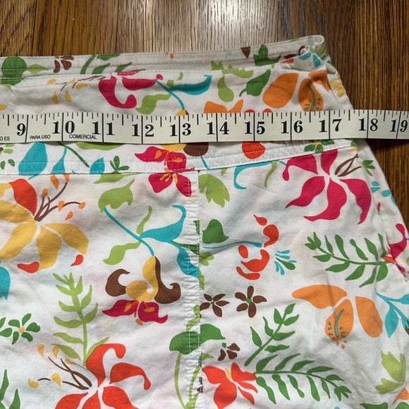 Vintage White Stag Stretch Skorts Tropical Design Size 12 - Picture 7 of 7